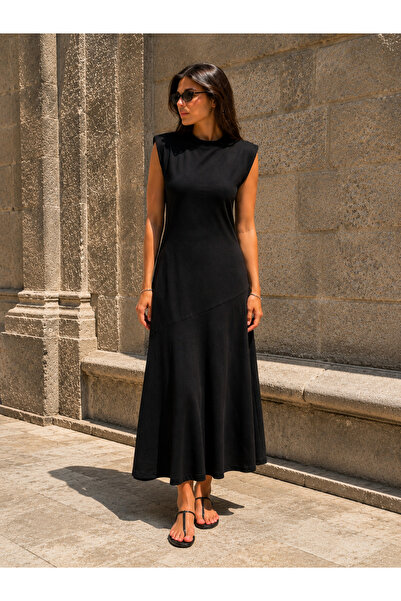 DEEP FAIR Women's Sleeveless Crew Neck Midi Dress Cm26El00678
