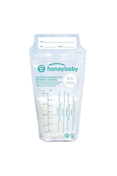 OEM Pungi pentru depozitarea laptelui matern Honey Baby 200ml - 15 bucăți