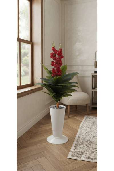 moysahsap party&ahşap Red Flowering Artificial Decorative Hyacinth Tree in Po...