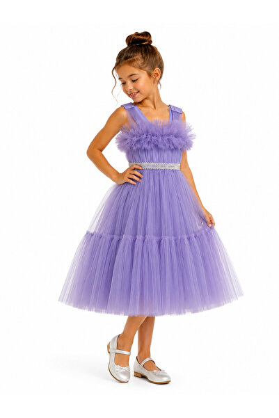 AHENGİM Girl's Fancy Tulle Graduation and Event Evening Dress Ak418