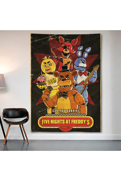 Geek Cultcha Five Nights at Freddy's Duvar Örtüsü Duvar Halısı Birinci Kalite...