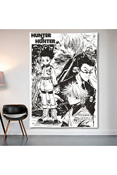 Geek Cultcha سجادة حائط من Hunter x Hunter Manga، ملصق من قماش الساتان عالي ا...