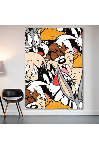 Geek Cultcha Sylvester & Tweety Wall Covering Wall Tapestry First Quality Sat...