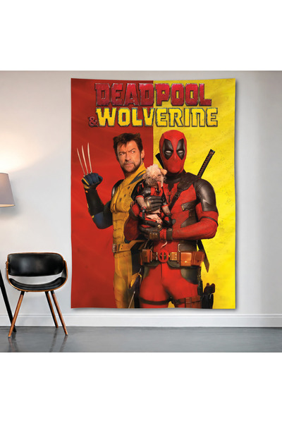 Geek Cultcha Deadpool & Wolverine Wall Covering Wall Tapestry First Quality S...