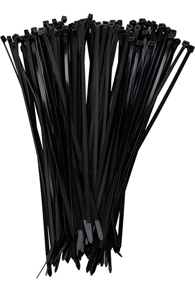 Generic Cable Ties 400mm x 4mm - Black Nylon Zip Tie Wrap - Self-Locking for ...