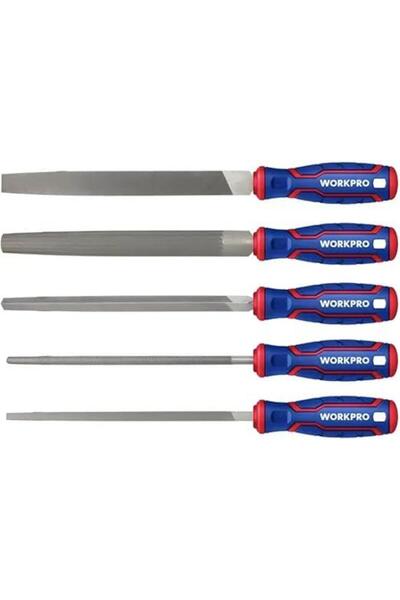 Workpro 5-Piece Steel File Set 8-Inch (200mm) â€“ Premium T12 High-Carbon Ste...