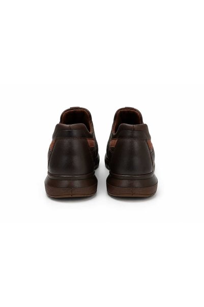 KİNGLE Premium Men's Faux Leather Casual Sneaker – Brown Comfortable Daily Shoes