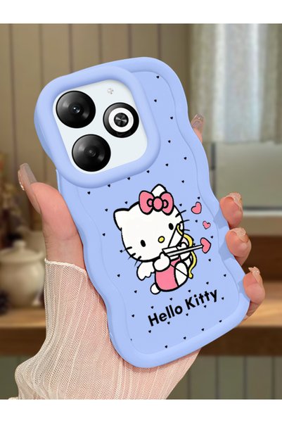 Hontinga Infinix Hot 40I Compatible Case Camera Protector Blue Silicone Coupl...