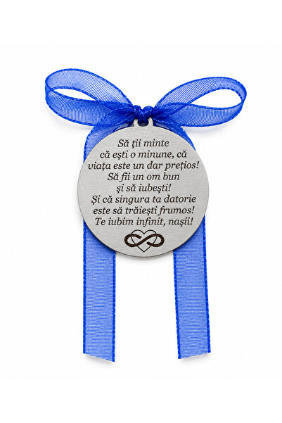 magazinu de gravura Banut inox personalizat cu mesaj - Cadou pentru Botez / M...