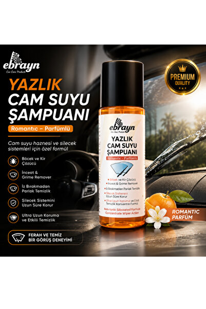 Ebrayn Yazlık Cam Suyu Şampuanı Cam Temizleyici Şampuan 40 ML