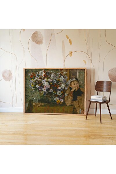 Pegziz Edgar Degas a Woman Seated Beside a Vase of Flowers Painting |   Woman...