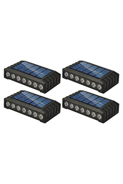 YBOSHOP Set 4 lampi solare LED de exterior, 14 LED-uri, lumina calda, senzor,...