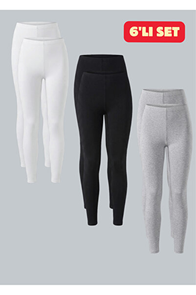 NACAR STORE Ženski set od 6 elastičnih likra čarapa od češljanog pamuka