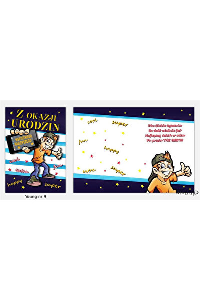 STAMP Felicitare aniversara (karnet), Young B6, cu plic, format 179×131 mm, m...
