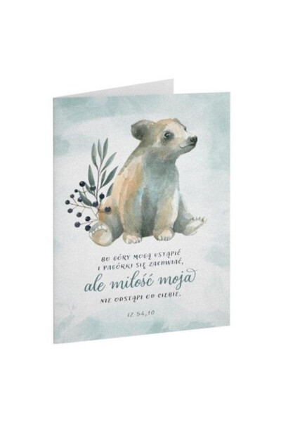 Szaron Felicitare pliată cu plic „Pentru ca muntii – Ursulet” 115×168 mm, Psa...