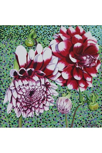 OEM Felicitare cu plic Susan Entwistle Dalia de gradina, ilustratie florala, ...