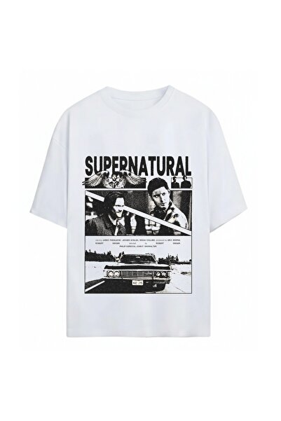 SVART WEAR Supernatural Printed Unisex Oversize 100% Cotton T-Shirt
