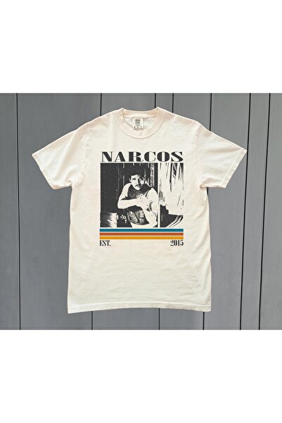 Grafftee Clothing تي شيرت مطبوع عليه ناركوس للجنسين مقاس كبير