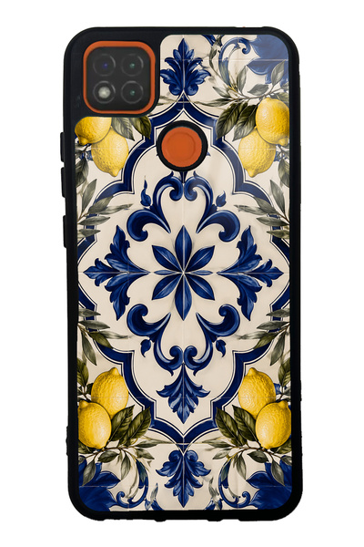 Spoyi حافظة هاتف لامعة بتصميم فسيفساء الليمون الملكي لهاتف Xiaomi Redmi 9C