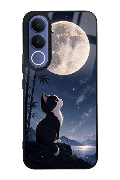 Spoyi Vivo V70 FE Moon Guardian Kitty Tasarımlı Glossy Telefon Kılıfı