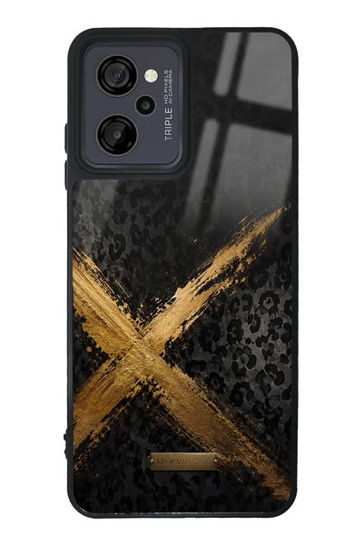 Spoyi حافظة هاتف لامعة بتصميم كاسبر M40 جولدن ليوبارد X