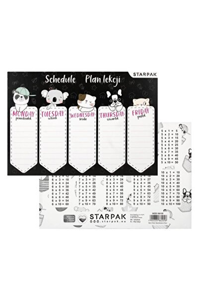 Starpak Set 25 planuri de lectii cu tabla inmultirii pentru copii, Starpak, H...