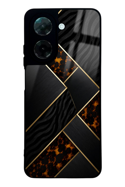 Spoyi حافظة هاتف Xiaomi Redmi A5 باللون الأسود اللامع بتصميم فسيفسائي