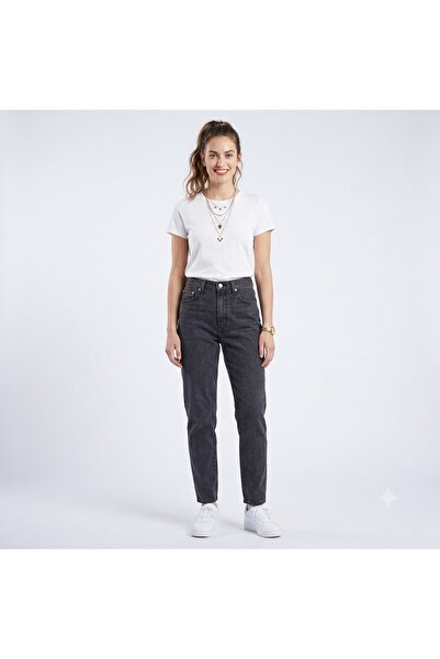 Levi's Women's Black High Waist 80's Mom Jeans - 0000