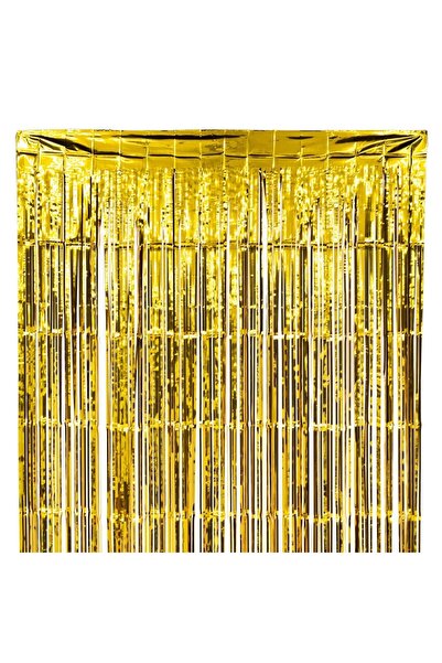 Baloane Vesele Perdea Decorativa Petrecere Gold 100x200 cm. ACC1-7