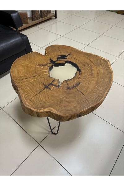 MeksaWood Ahşap epoksi sehpa