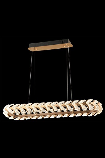 Avonni AV-7015-8007-YM-100X30 Gold Kaplama Klasik Avize LED Metal Kristal H: ...