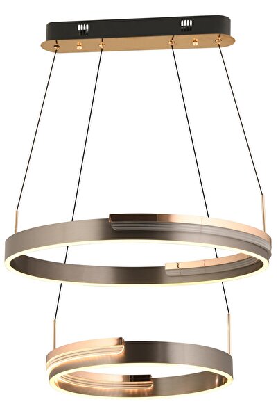 Avonni AV-7015-8026-60+40 Gold Kaplama Klasik Avize LED Metal Pleksi H: 100 c...