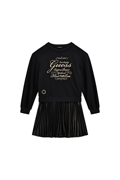 Guess Rochie de zi cu zi pentru fete J5BK31KAUH0 Negru