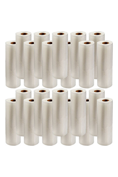 YBOSHOP Set 20 role pungi gofrate pentru vidare alimente, reutilizabile, 20 x...