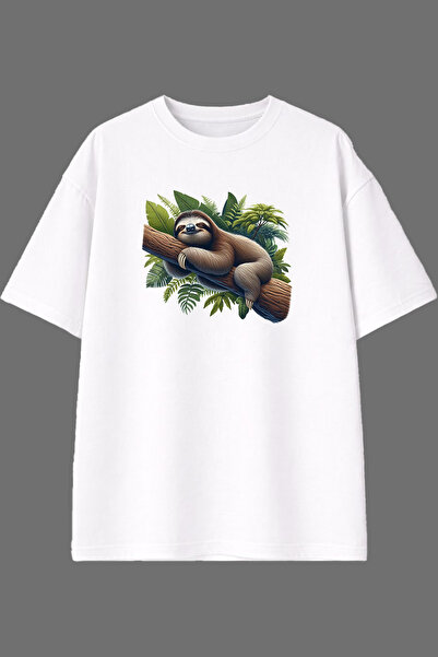 VSRN Mola Zamanı Design Pre-Printed White Oversize T-Shirt