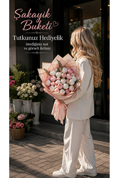 Pembe şakayık buketi