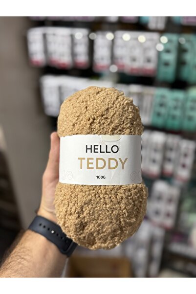balım hobi evi Hello Teddy Pofuduk Buklet El Örgü İpi 2 Adet 100 gr BEJ