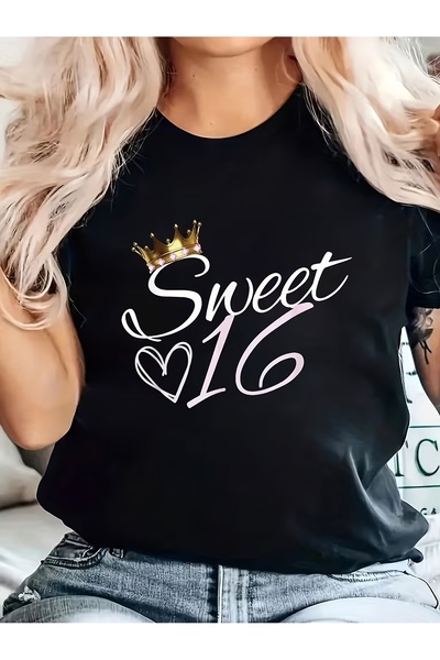 212Wear تي شيرت قطني كاجوال برقبة مستديرة وطباعة حروف، قابل للتمدد قليلاً، قا...