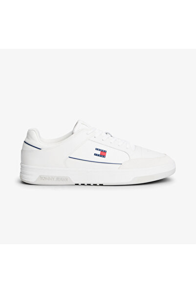 Tommy Hilfiger Cupsole Leather Men's White Sports Shoes