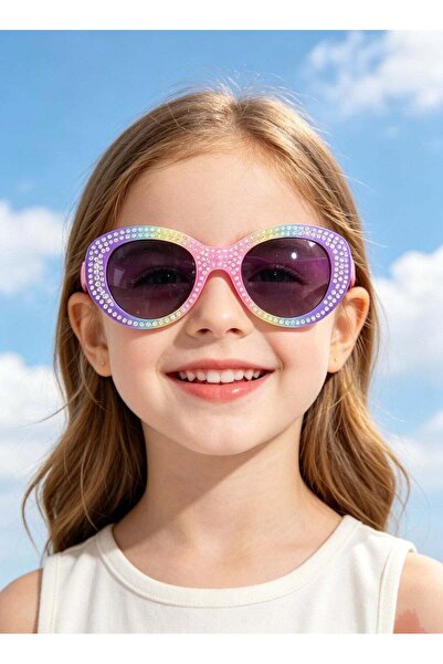 Five Dream House Kids UV400 Protection with Light Weight Eyewear, 3D Rhinesto...