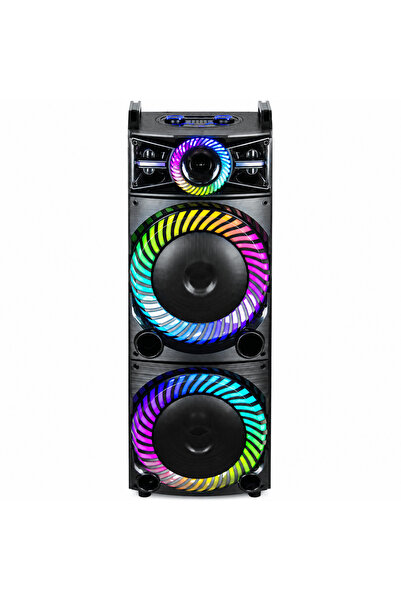 AT Performance Boxă Karaoke Portabilă AT PERFORMANCE® 2250W PMPO, 2 x 15", Bl...