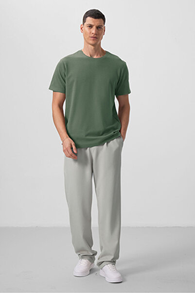 TOMMY LIFE Pantaloni Palazzo pentru bărbați, cu textură de suprafață din piat...