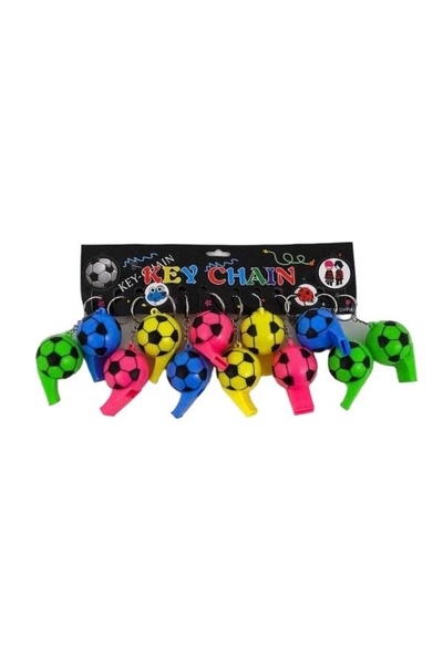 adar Set 12 bucati brelocuri Whistle, Adar, Plastic, Multicolor, 7cm