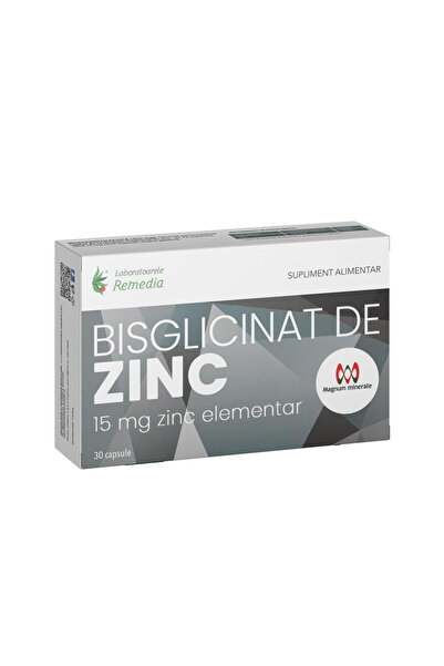 Remedia Bisglicinat de Zinc 15mg Zinc Elementar 30cps