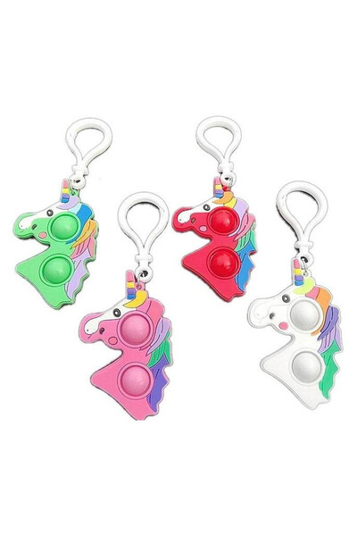 adar Figurina breloc antistres unicorn multicolor 8x5x1,5 cm