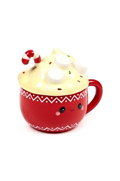 Puckator Cana ceramica Hot Chocolate Foodiemals cu capac, ceasca decorativa, ...