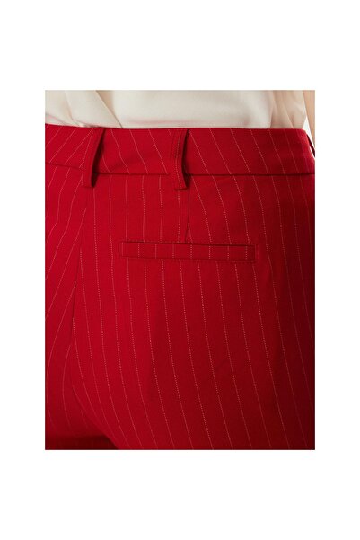 Morgan Pantaloni de damă din material textil 261-PLOVE.F Roșu