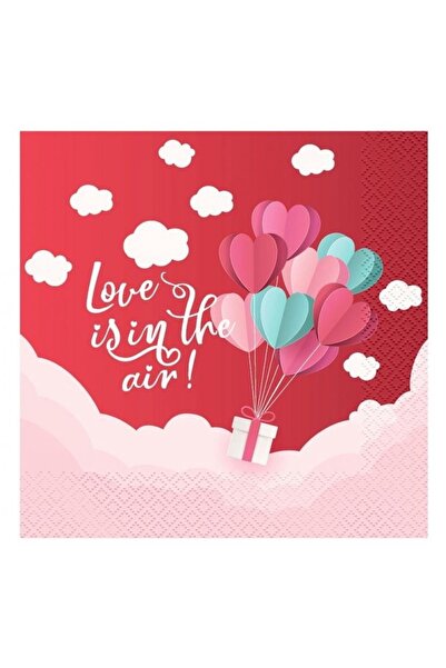 Godan Set 20 servetele Love Is In The Air, Amscan, Hartie, 33 x 33 cm, Multic...