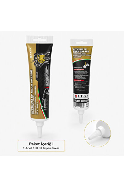 İtal Lithium EP Gear Grease 150 ml Tırpan Gresi Redüktör Dişli Kutusu Gresi E...