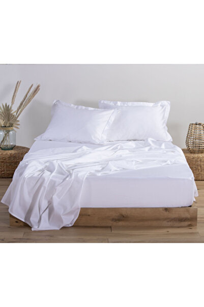 Nef Nef Homeware Nef Nef Λευκό Σατέν Κατωσέντονο με λάστιχο 160x200+35